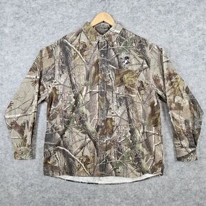 OC Camo/Hunting‎ Shirt Men's Realtree Size XL Company Embroidered Dog/Duck Logo